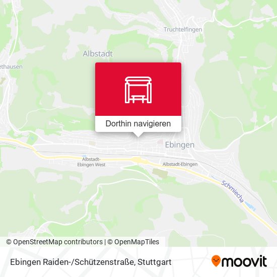 Ebingen Raiden-/Schützenstraße Karte
