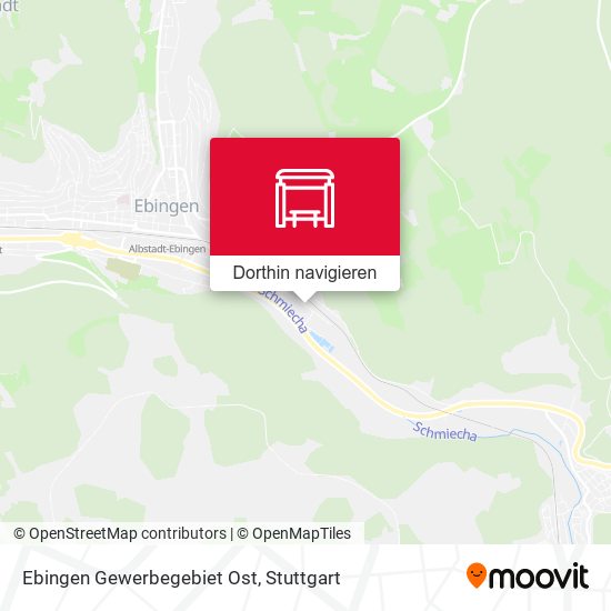 Ebingen Gewerbegebiet Ost Karte