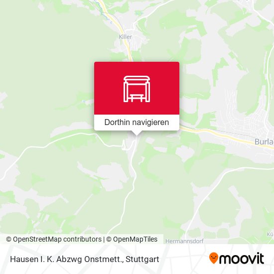 Hausen I. K. Abzwg Onstmett. Karte