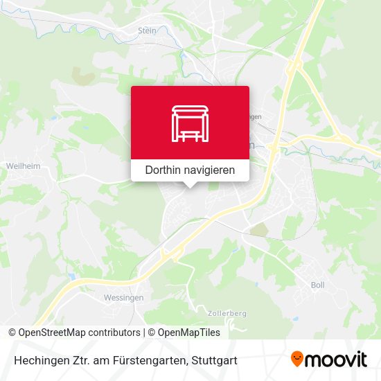Hechingen Ztr. am Fürstengarten Karte
