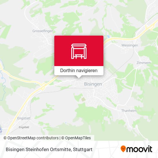 Bisingen Steinhofen Ortsmitte Karte