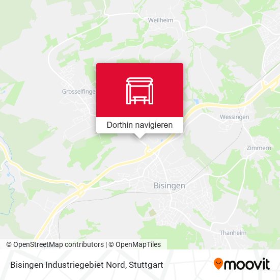 Bisingen Industriegebiet Nord Karte
