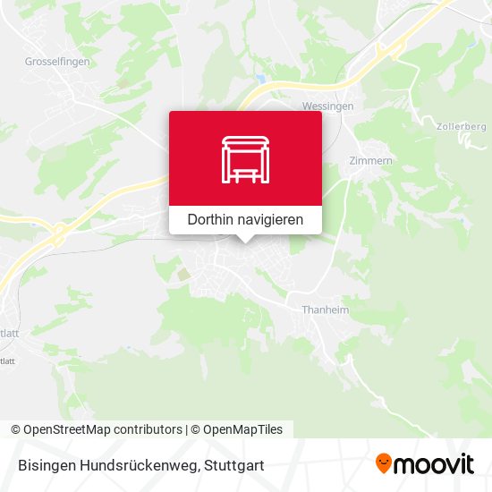 Bisingen Hundsrückenweg Karte