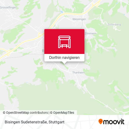 Bisingen Sudetenstraße Karte