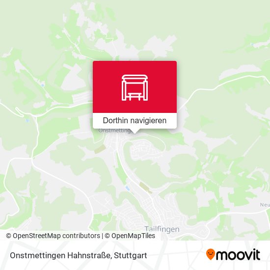 Onstmettingen Hahnstraße Karte