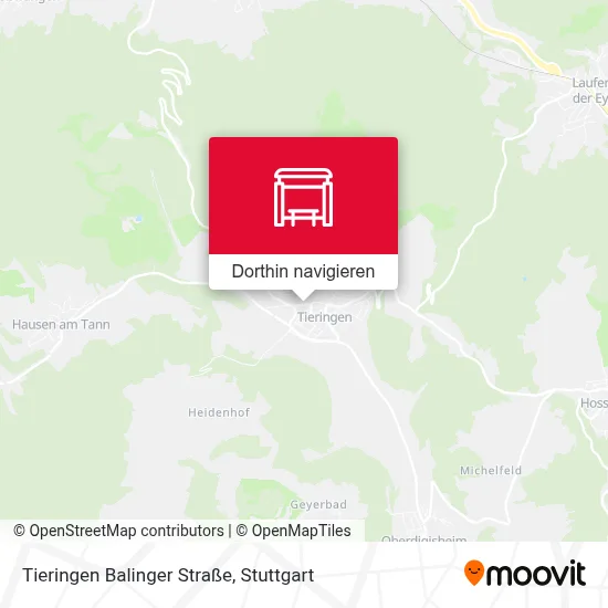 Tieringen Balinger Straße Karte