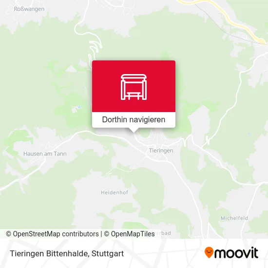 Tieringen Bittenhalde Karte