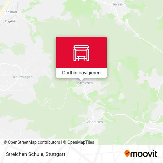 Streichen Schule Karte