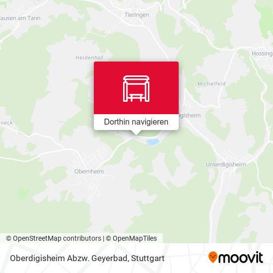 Oberdigisheim Abzw. Geyerbad Karte