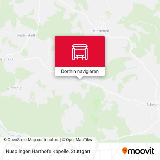 Nusplingen Harthöfe Kapelle Karte