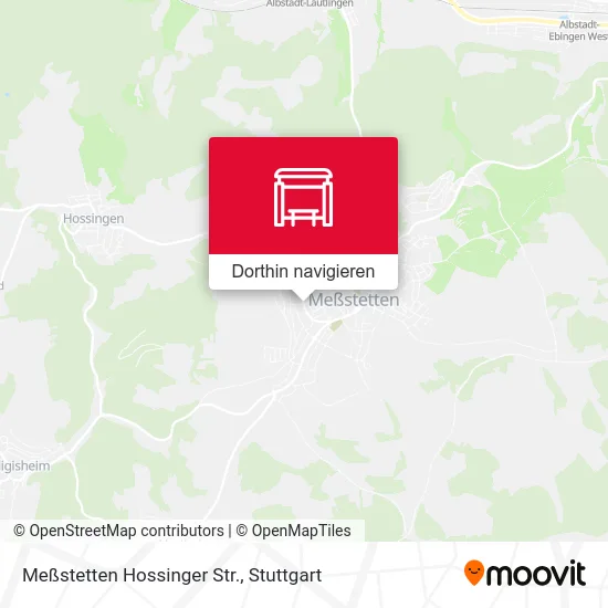Meßstetten Hossinger Str. Karte