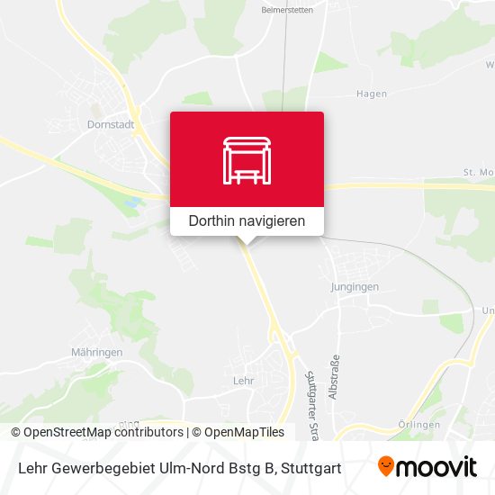 Lehr Gewerbegebiet Ulm-Nord Bstg B Karte