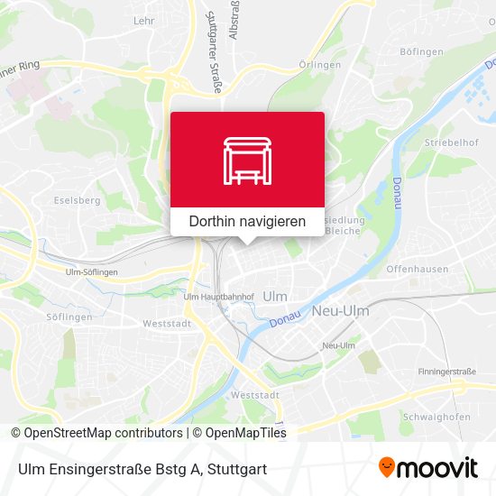 Ulm Ensingerstraße Bstg A Karte