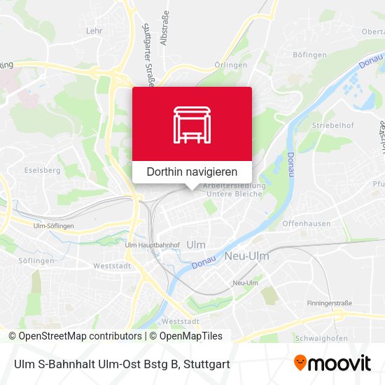Ulm S-Bahnhalt Ulm-Ost Bstg B Karte