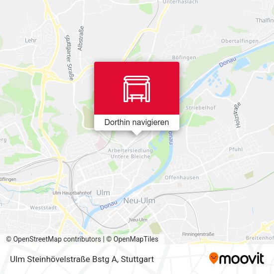 Ulm Steinhövelstraße Bstg A Karte
