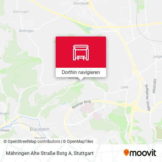 Mähringen Alte Straße Bstg A Karte