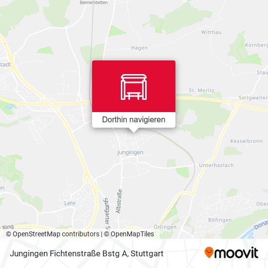 Jungingen Fichtenstraße Bstg A Karte