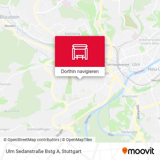 Ulm Sedanstraße Bstg A Karte