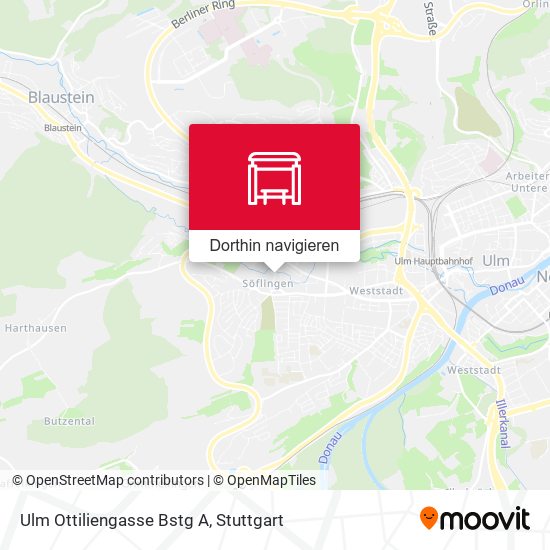 Ulm Ottiliengasse Bstg A Karte