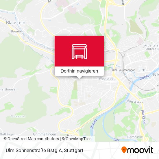 Ulm Sonnenstraße Bstg A Karte