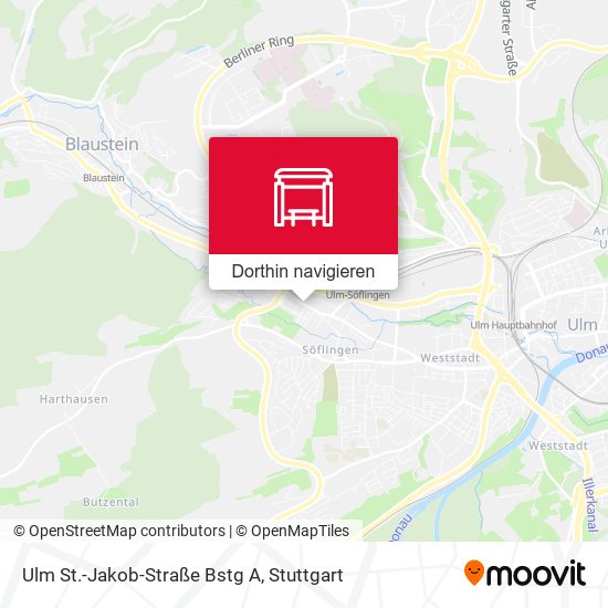 Ulm St.-Jakob-Straße Bstg A Karte