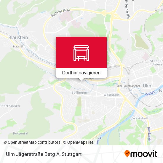Ulm Jägerstraße Bstg A Karte