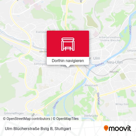 Ulm Blücherstraße Bstg B Karte