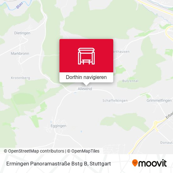 Ermingen Panoramastraße Bstg B Karte