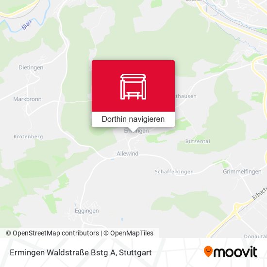 Ermingen Waldstraße Bstg A Karte
