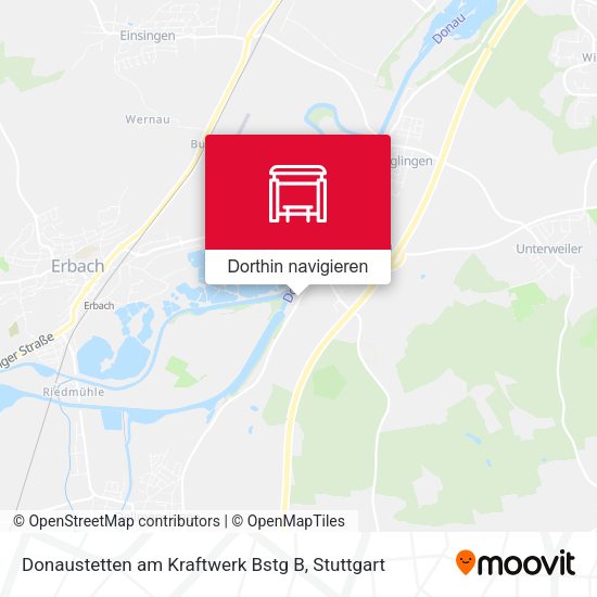 Donaustetten am Kraftwerk Bstg B Karte