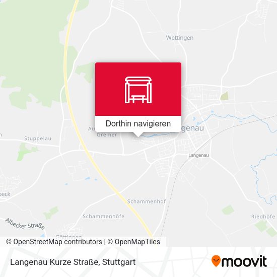Langenau Kurze Straße Karte