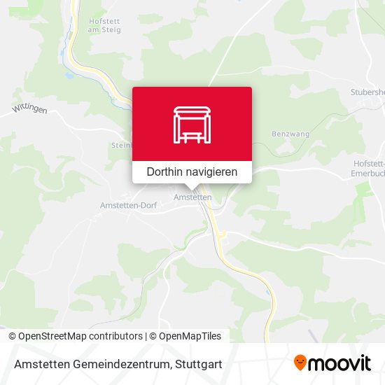 Amstetten Gemeindezentrum Karte