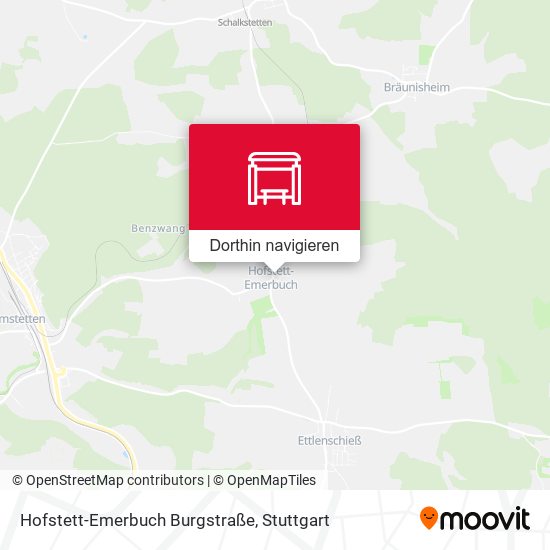 Hofstett-Emerbuch Burgstraße Karte