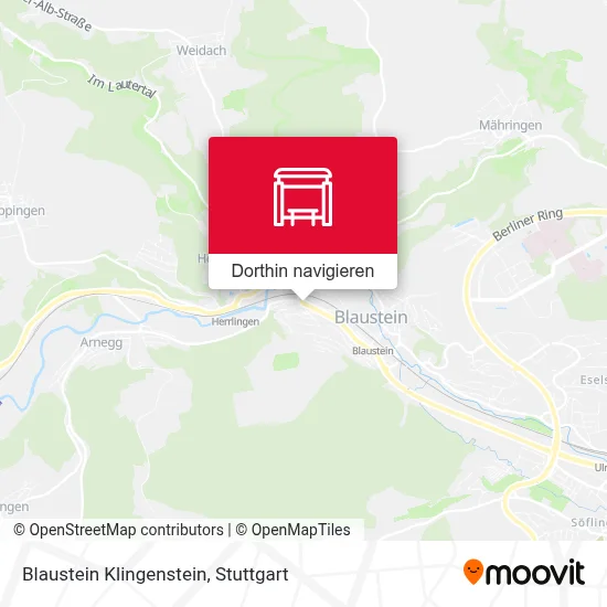 Blaustein Klingenstein Karte