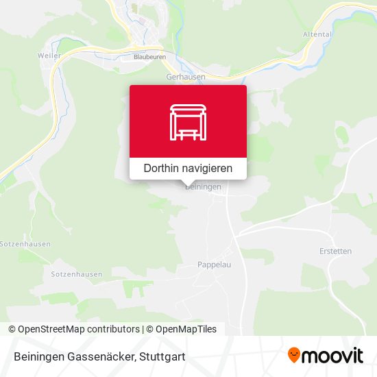 Beiningen Gassenäcker Karte