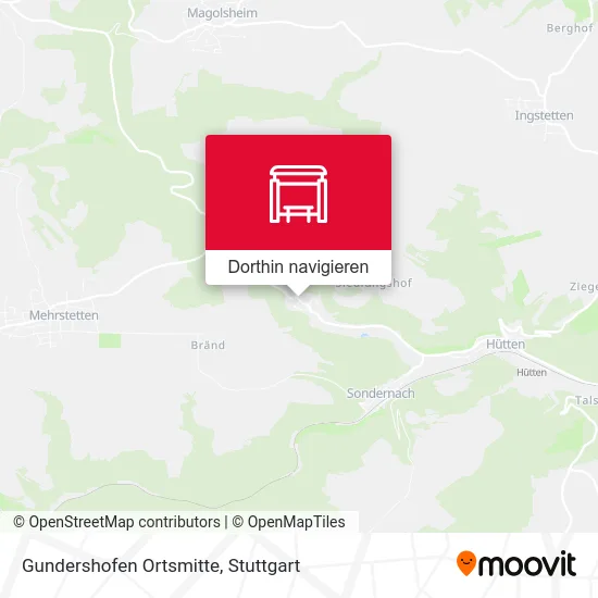 Gundershofen Ortsmitte Karte