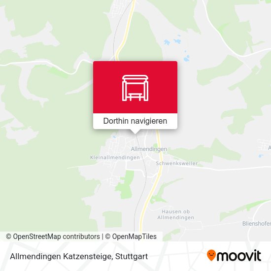 Allmendingen Katzensteige Karte