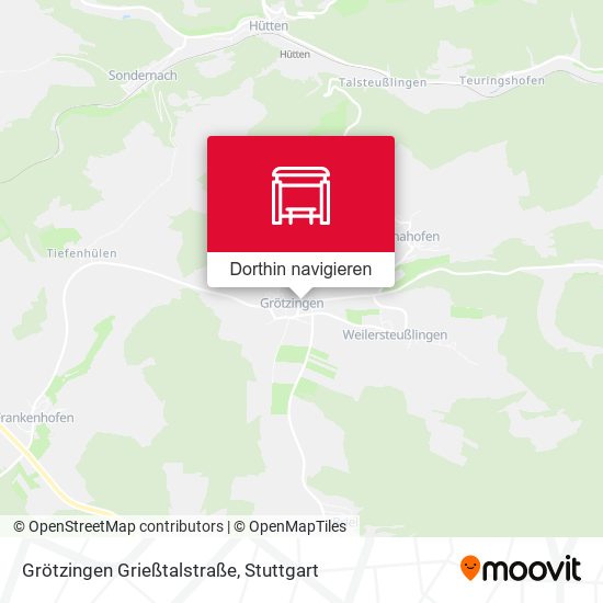 Grötzingen Grießtalstraße Karte