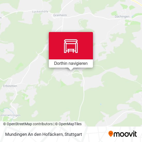 Mundingen An den Hofäckern Karte