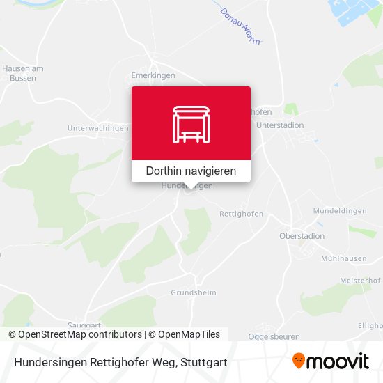 Hundersingen Rettighofer Weg Karte