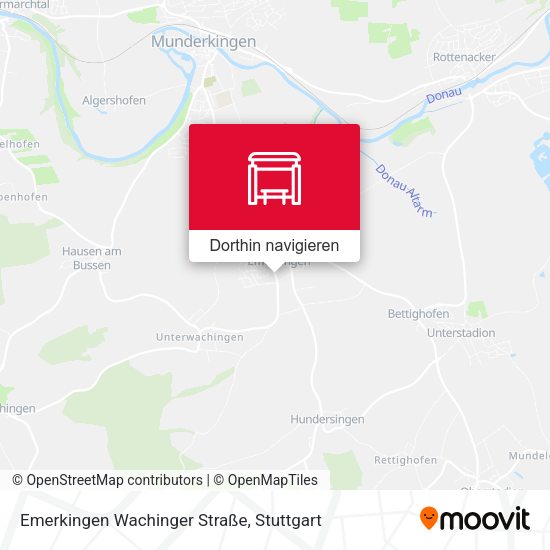 Emerkingen Wachinger Straße Karte