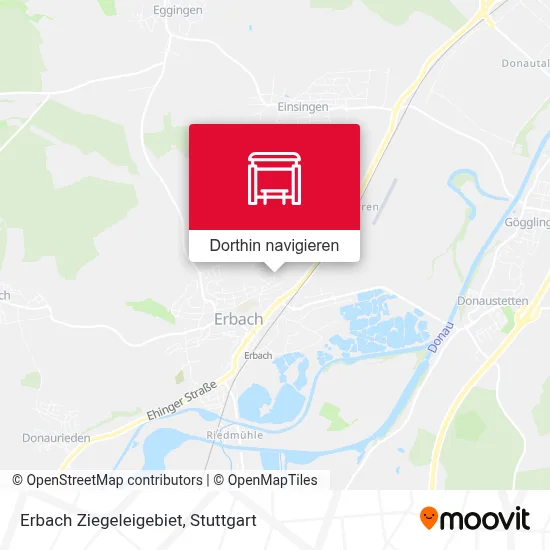 Erbach Ziegeleigebiet Karte