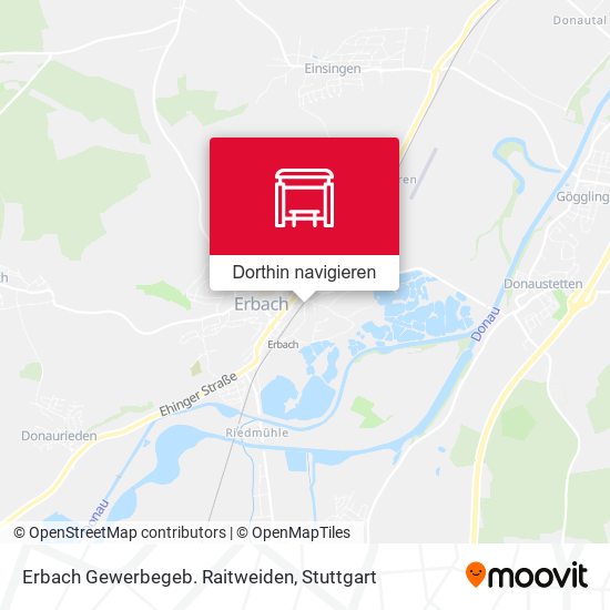 Erbach Gewerbegeb. Raitweiden Karte
