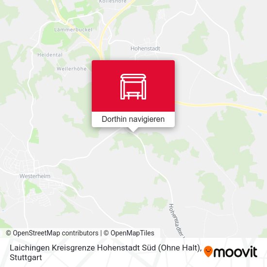 Laichingen Kreisgrenze Hohenstadt Süd (Ohne Halt) Karte