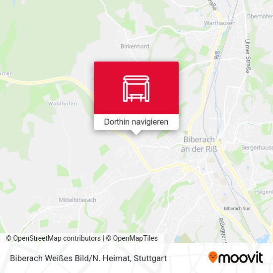 Biberach Weißes Bild/N. Heimat Karte
