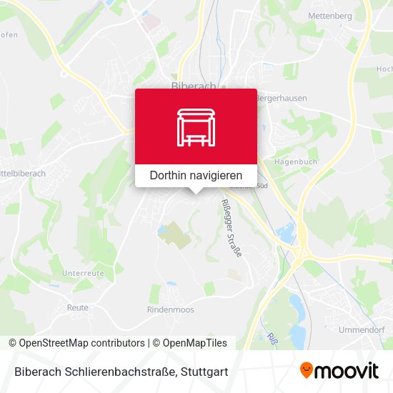 Biberach Schlierenbachstraße Karte