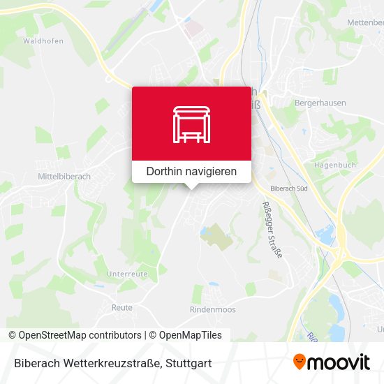 Biberach Wetterkreuzstraße Karte