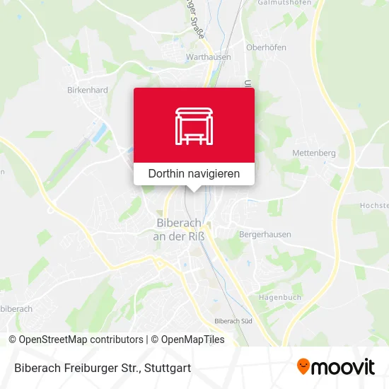Biberach Freiburger Str. Karte
