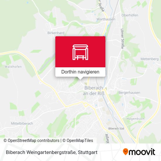 Biberach Weingartenbergstraße Karte