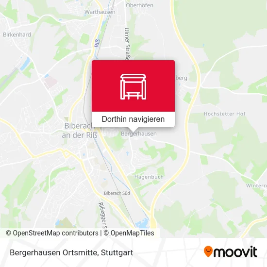 Bergerhausen Ortsmitte Karte